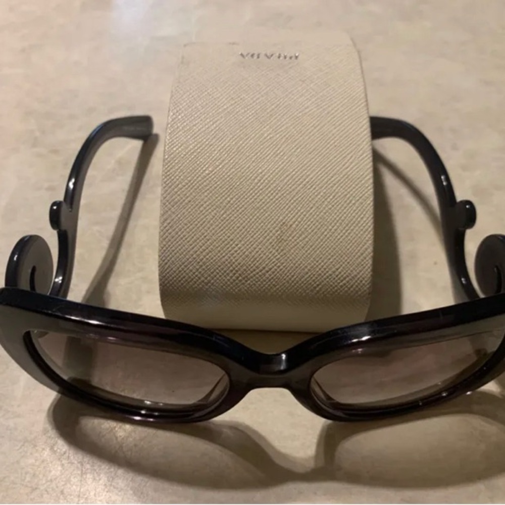 Authentic Prada Gray-Blue Stylish Sunglasses with Case
